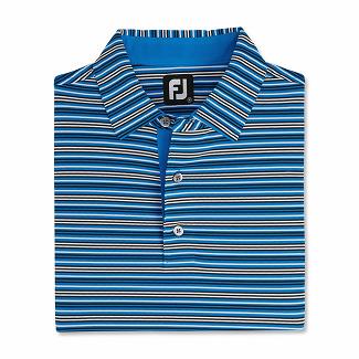 Men's Footjoy Golf Polo Blue/Black/White NZ-125937